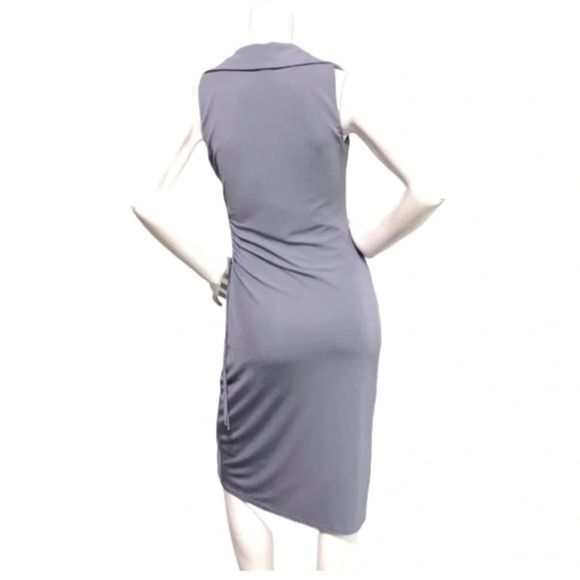 Laundry By Shelli Segal NEW Bodycon Blue/Gray Sheath Sleeveless Dress Size 4 - Picture 5 of 6